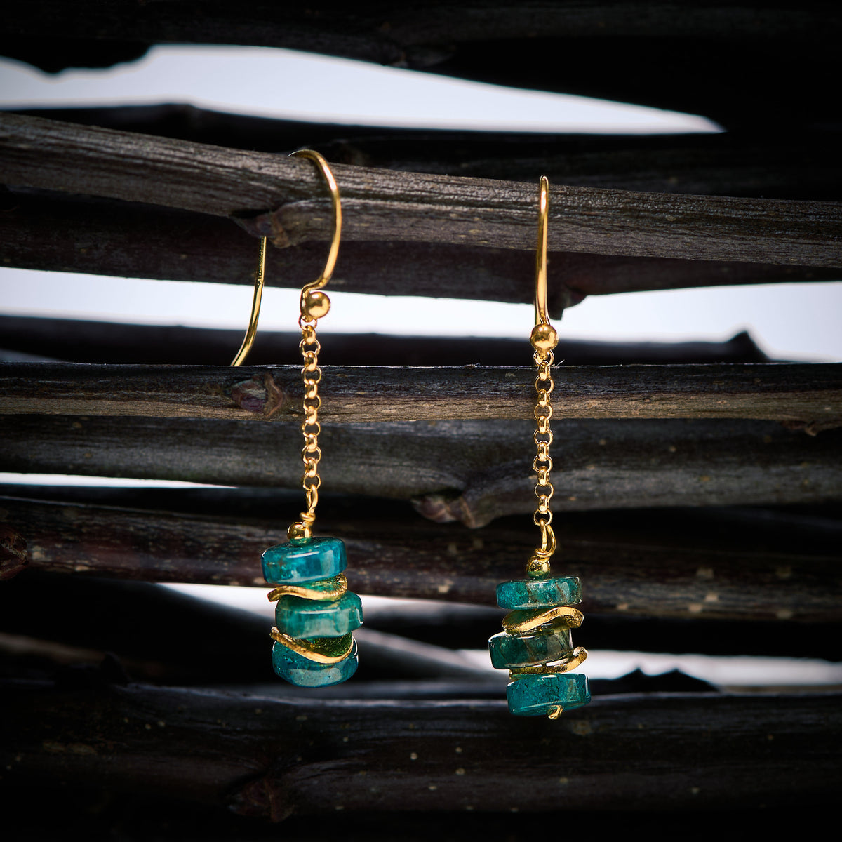 Boucles d'Oreilles en Apatite