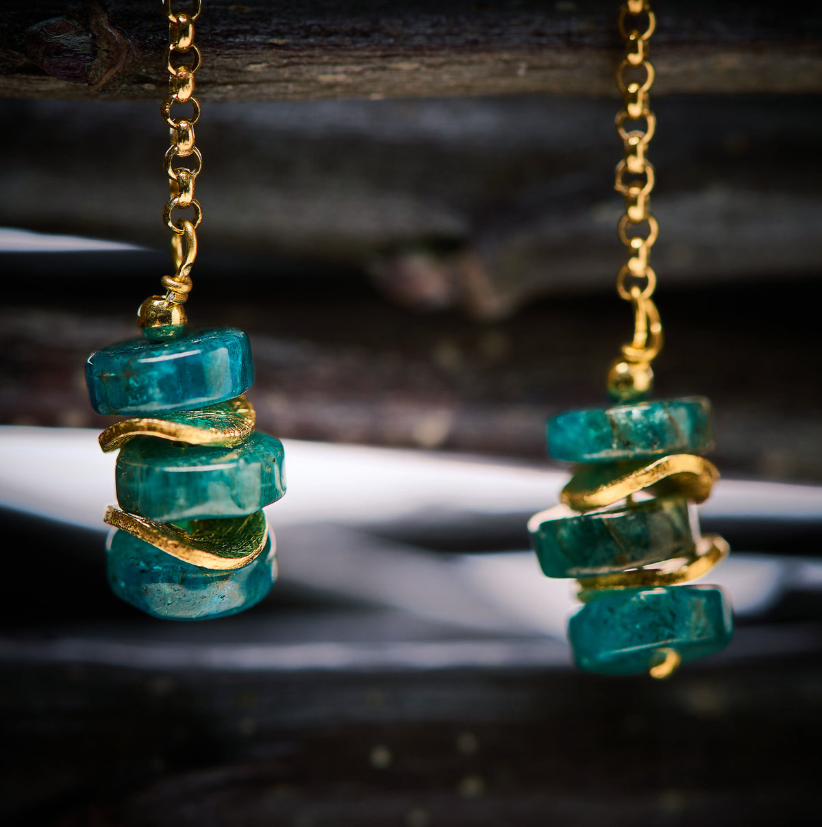 Boucles d'Oreilles en Apatite