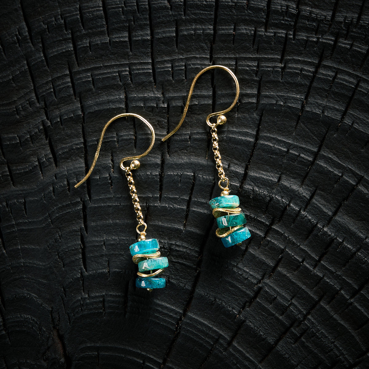 Boucles d'Oreilles en Apatite