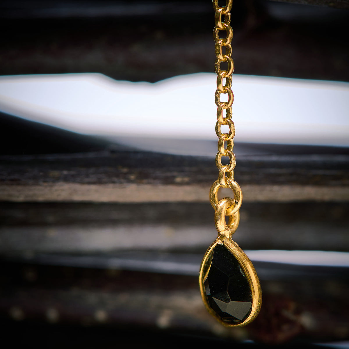 Boucles d'Oreilles en Agate NOire - Onyx