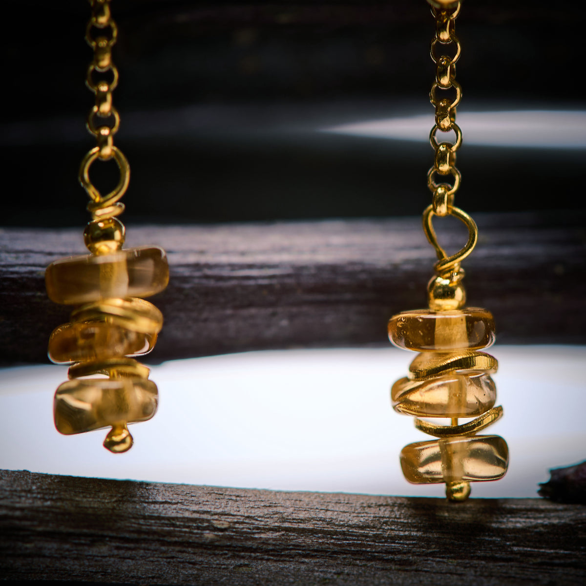 Boucles d'Oreilles en Citrine