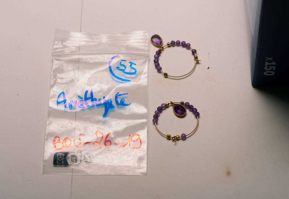 Boucles d'Oreilles en Améthyste