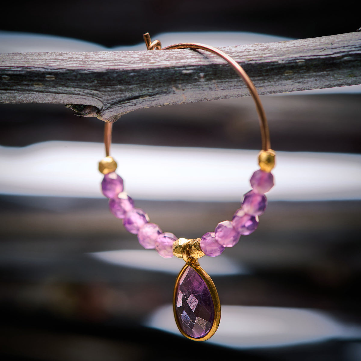 Boucles d'Oreilles en Améthyste 