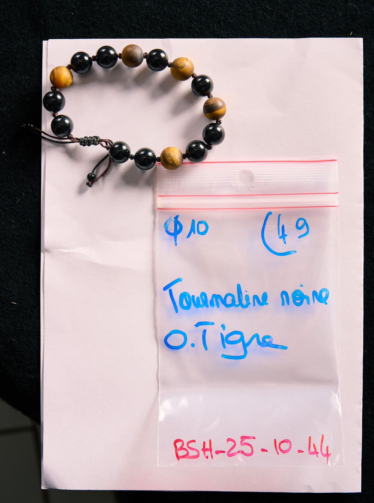 Bracelet Shambala en Oeil de Tigre et Tourmaline