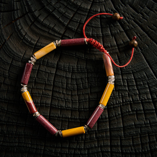 Bracelet shambala en Jaspe Mokaïte