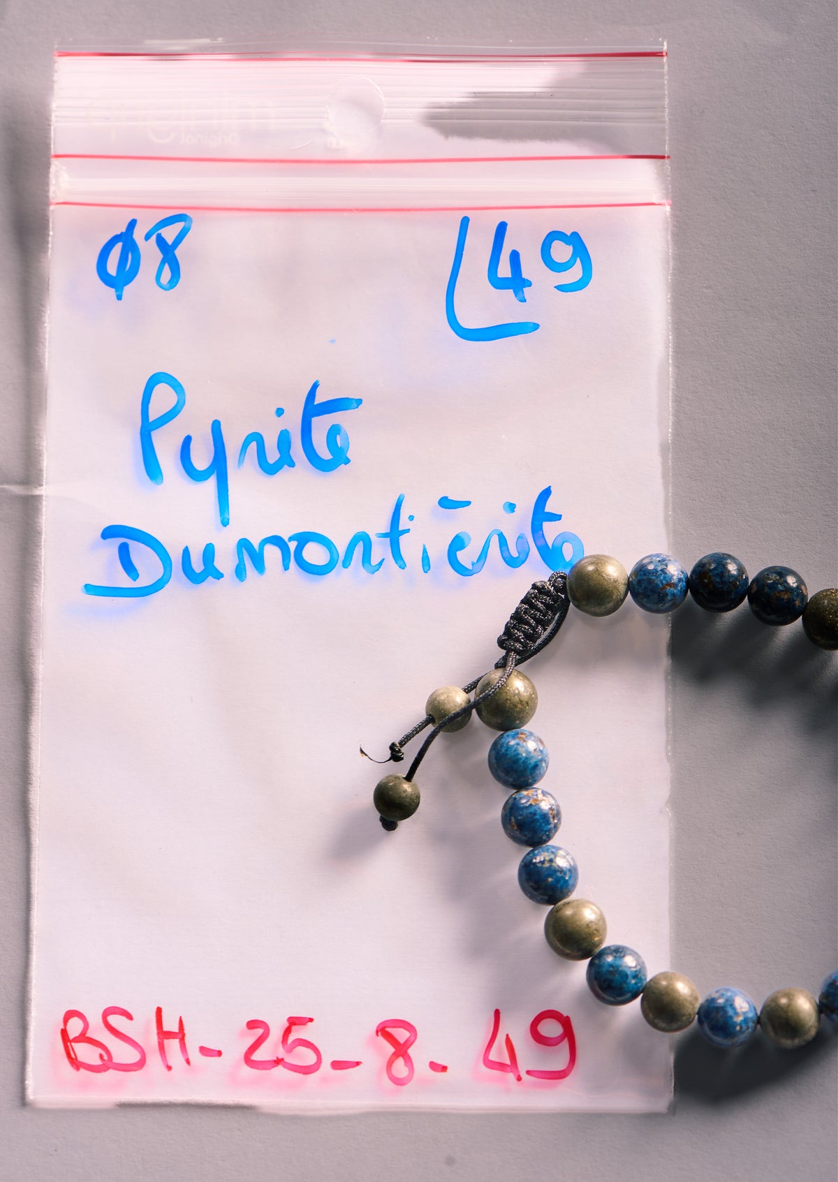 Bracelet Shambala en Dumortiérite et Pyrite