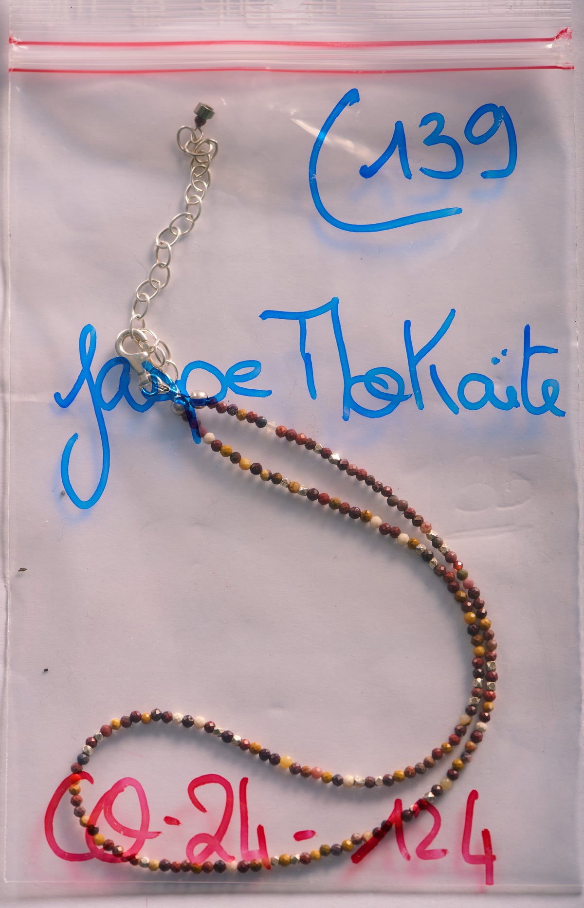 Collier en Jaspe Mokaïte