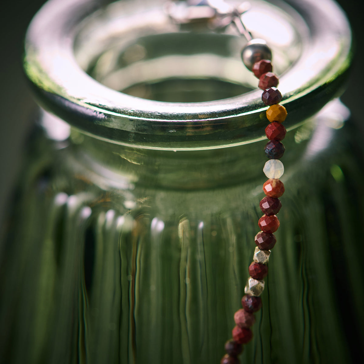 Collier en Jaspe Mokaïte