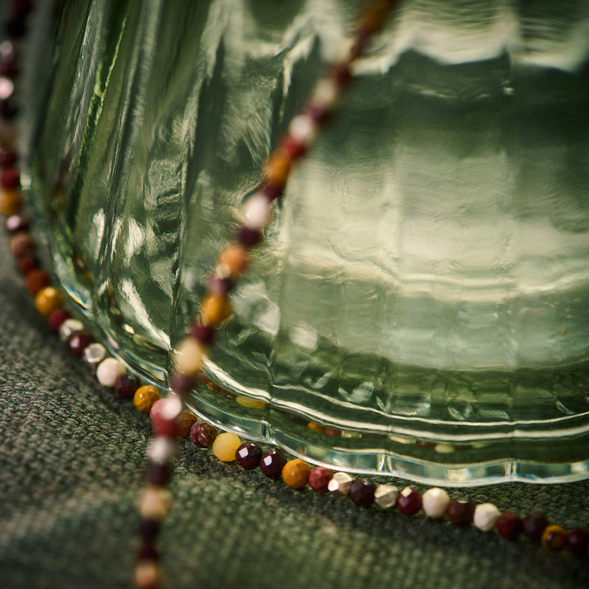 Collier en Jaspe Mokaïte