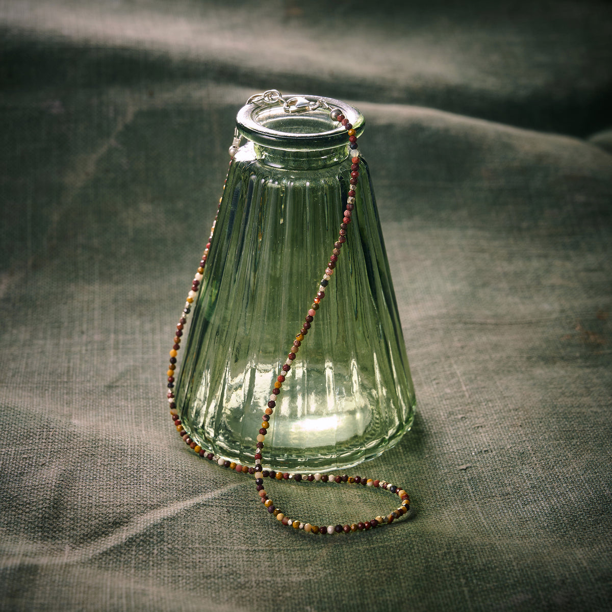 Collier en Jaspe Mokaïte