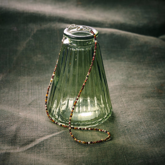 Collier en Jaspe Mokaïte
