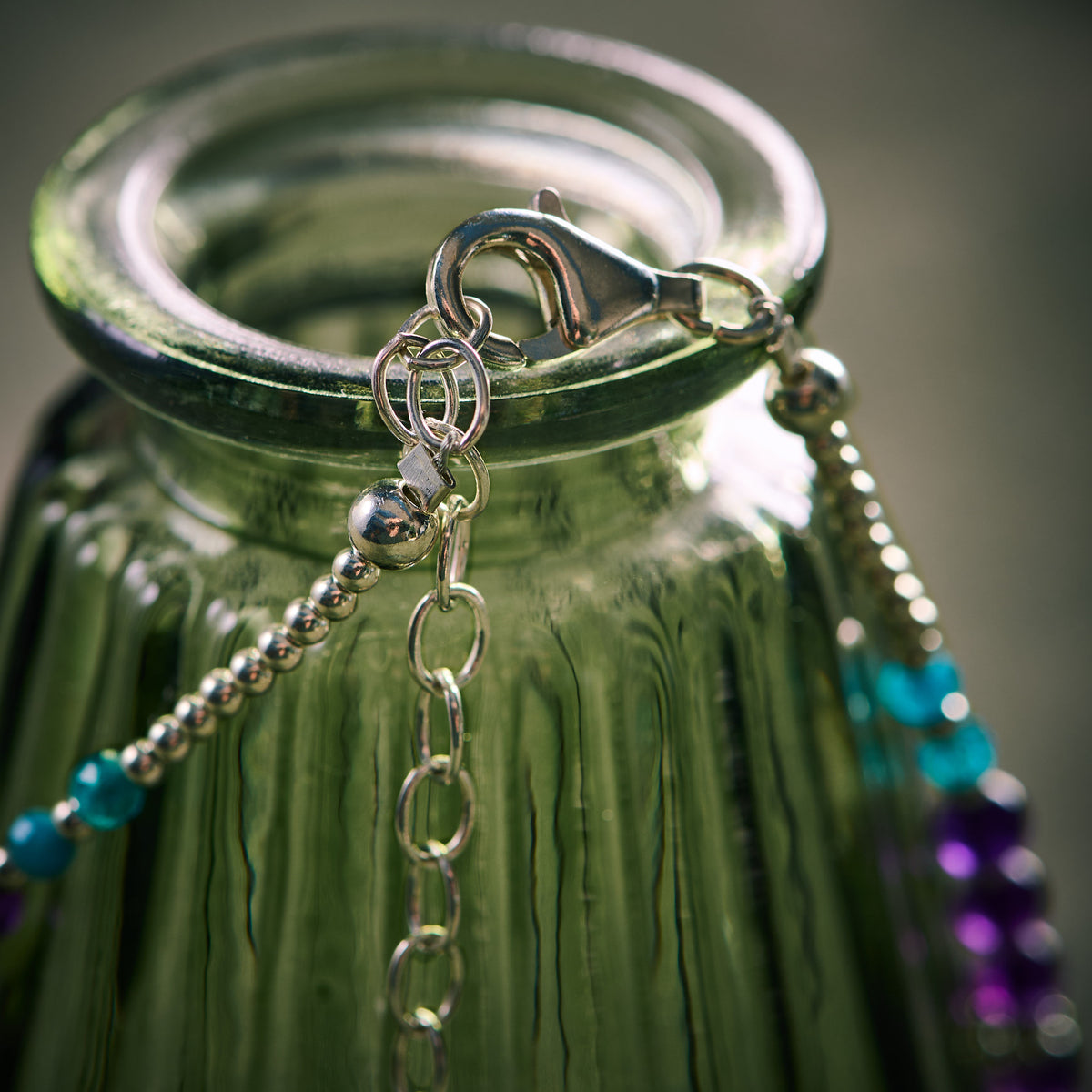 Collier en Améthyste et Apatite