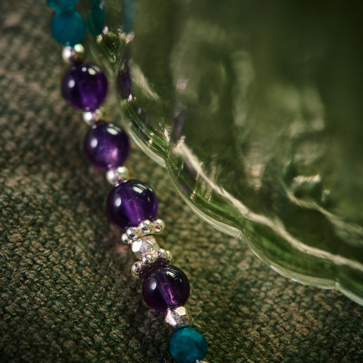 Collier en Améthyste et Apatite
