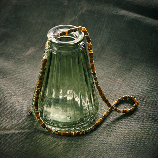 Collier en Oeil de Tigre et Pyrite