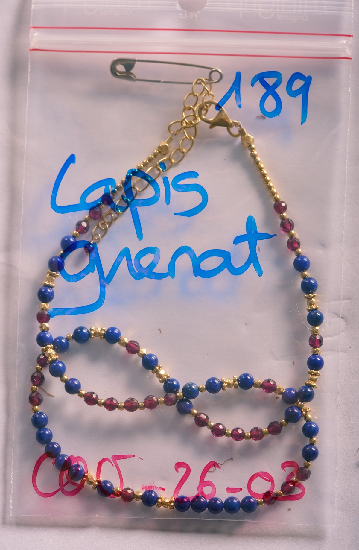 Collier en Lapis Lazuli et Grenat rouge